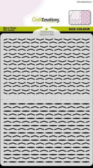 Afbeeldingen van CraftEmotions Stencil Duo Colour patroon Nr.4 - 185070/1904