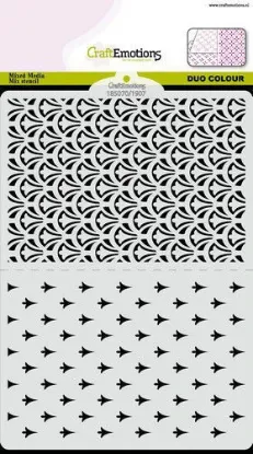 Afbeeldingen van CraftEmotions Stencil Duo Colour patroon Nr.7 - 185070/1907