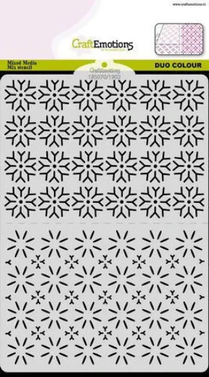 Afbeeldingen van CraftEmotions Stencil Duo Colour patroon Nr.2 - 185070/1902