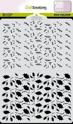 Afbeeldingen van CraftEmotions Stencil Duo Colour patroon Nr.9 - 185070/1909