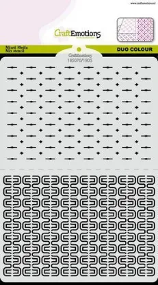 Afbeeldingen van CraftEmotions Stencil Duo Colour patroon Nr.5 - 185070/1905