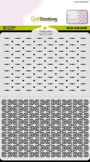 Afbeeldingen van CraftEmotions Stencil Duo Colour patroon Nr.5 - 185070/1905
