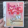 Afbeeldingen van CraftEmotions Mask stencil - Tekst LOVE YOU (EN) A6 Carla Creaties - 185070/0172