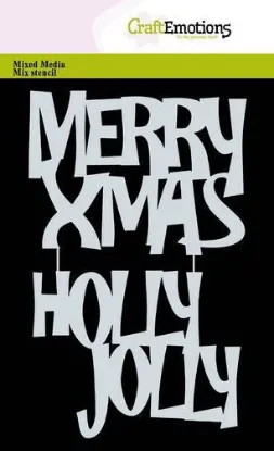 Afbeeldingen van CraftEmotions Mask stencil - Tekst MERRY XMAS A6 (EN) Carla Creaties - 185070/0165