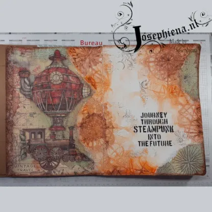 Afbeeldingen van Stamperia Stencil A4 Lady Vagabond Luggage - KSG455
