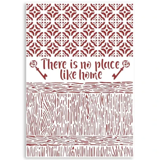 Afbeeldingen van Stamperia Stencil A4 Casa Granada There Is No Place Like Home - KSG487