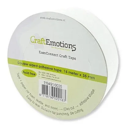 Afbeeldingen van CraftEmotions EasyConnect (dubbelzijdig klevend) Craft tape 15m x 35mm