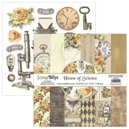 Afbeeldingen van Scrapboys 6 x 6 inch Paper Pad - House of Science