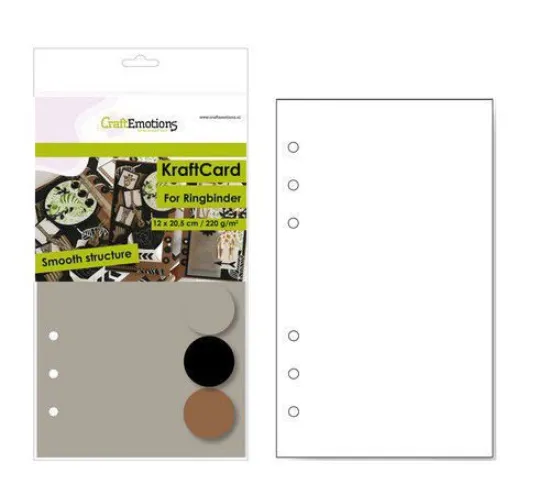 Afbeeldingen van CraftEmotions karton kraft Ringband mix