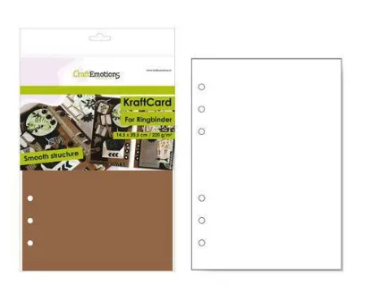 Afbeeldingen van CraftEmotions karton kraft Ringband bruin 14,5x20,5cm