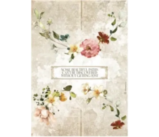 Afbeeldingen van Stamperia Rice Paper A4 Garden of Promises Garlands