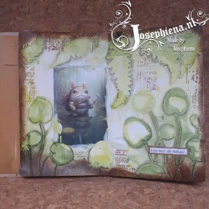Afbeeldingen van Art Journal pagina: Een met de natuur