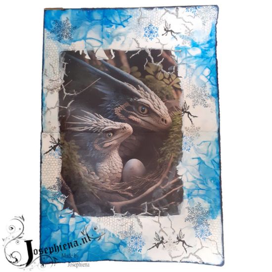 Afbeeldingen van Art Journal pagina: Ice Dragon