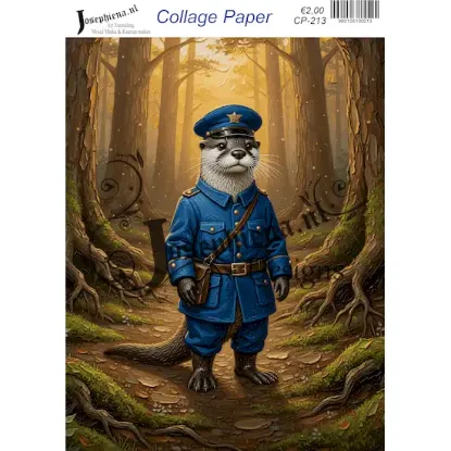Postbode otter #1 - Josephiena's collage paper - CP-213