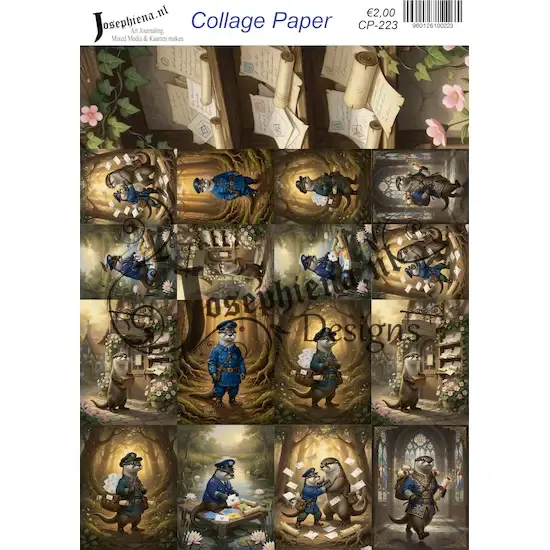 Postbode otter #11 - Josephiena's collagepapier - CP-223