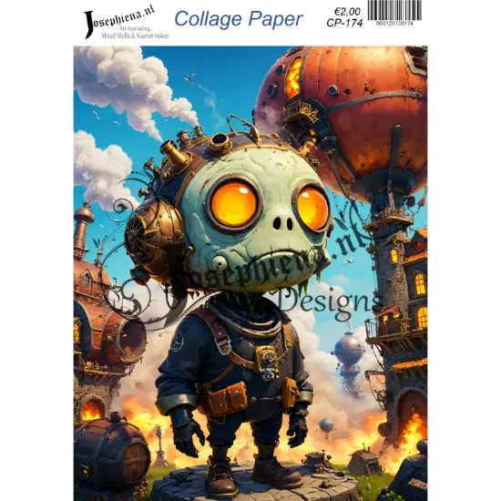 Steampunk wezentje - Josephiena's collagepapier - CP-174