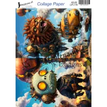 Steampunk in de lucht - Josephiena's collagepapier - CP-175