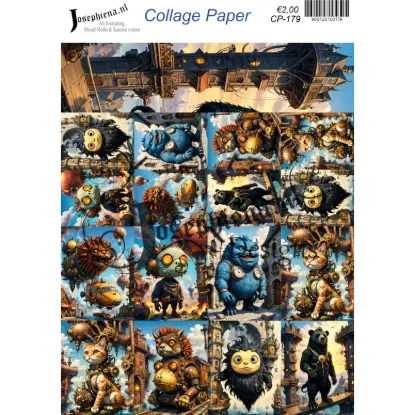 Steampunk wezentjes - Josephiena's collagepapier - CP-179