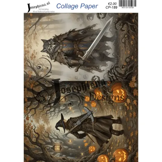 Wolf en heks - Josephiena's collagepapier - CP-189