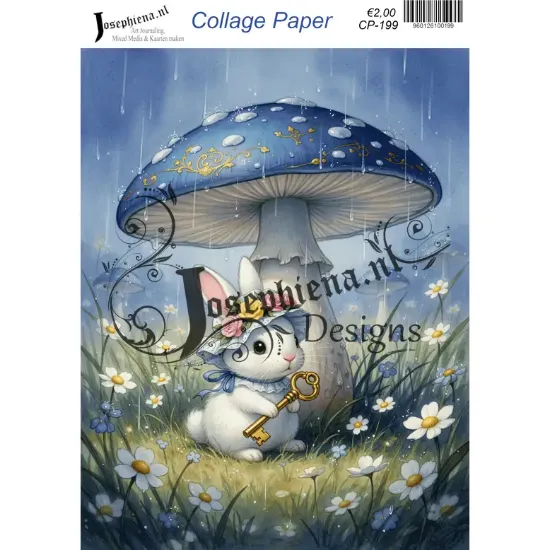 Konijn met sleutel - Josephiena's collagepapier - CP-199
