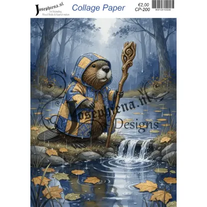 Bever met staf - Josephiena's collagepapier - CP-200