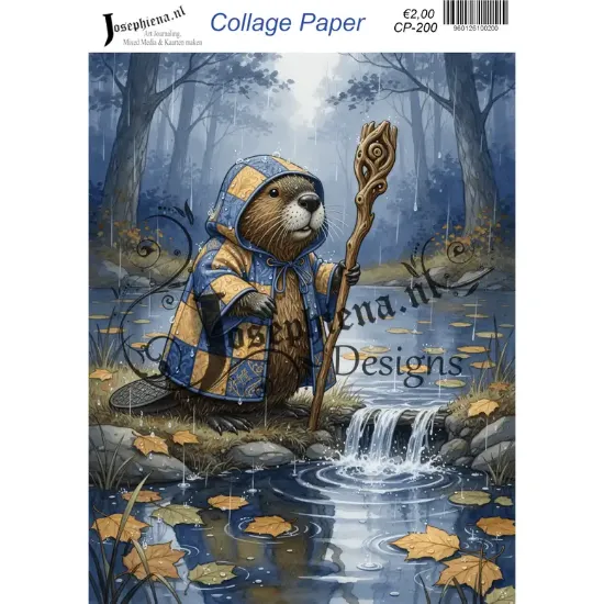 Bever met staf - Josephiena's collagepapier - CP-200