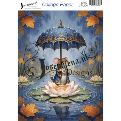 Muis met paraplu - Josephiena's collagepapier - CP-204