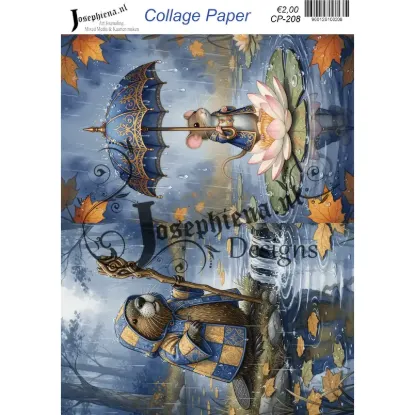 Muis en bever - Josephiena's collagepapier - CP-208