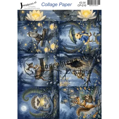 Nachtelijke bosdieren - Josephiena's collagepapier - CP-210