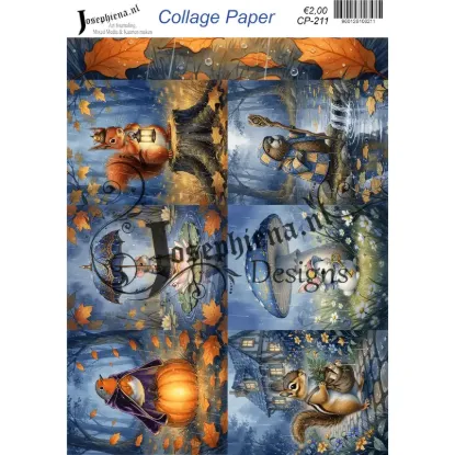 Herfstregendieren - Josephiena's collagepapier - CP-211