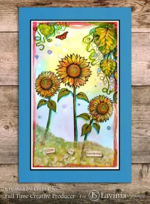 Open Sunflower - Lavinia Stamps - LAV986