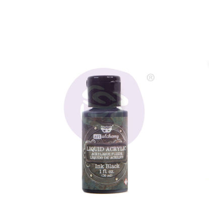 Finnabair Art Alchemy Liquid Acrylic Paint Black, 30 ml