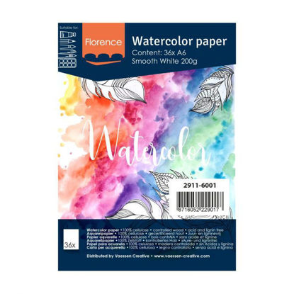 Florence • Aquarelpapier A6 smooth White 200gr 36vellen