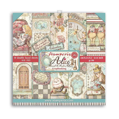 Stamperia Alice Through the Looking Glass 6x6 Inch Paper Pack