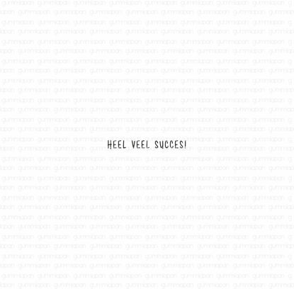 Heel veel succes!