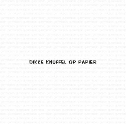 Picture of Dikke knuffel op papier - tekst-stempel - Gummiapan