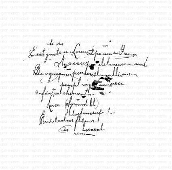 Gescheurde notities - stempel - Gummiapan