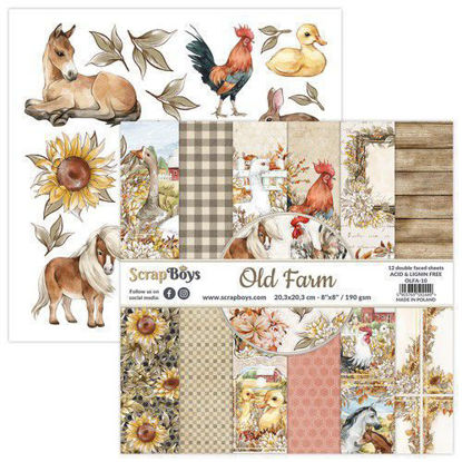 Scrapboys 8x8 inch Paper Pad - Old Farm