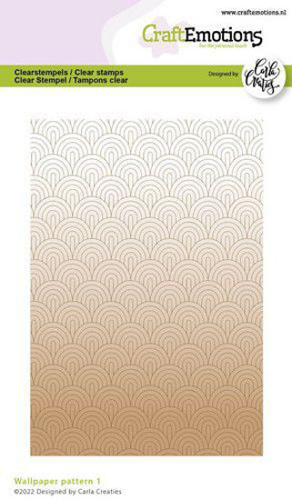 CraftEmotions clearstamps A6 - wallpaper pattern 1 Carla Creaties