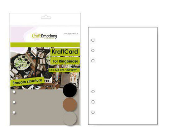 Afbeeldingen van CraftEmotions karton kraft Ringband mix 14,5x20,5cm
