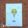 Een voorbeeld met CraftEmotions clearstamps 6x7cm - Luchtballon en wolken
