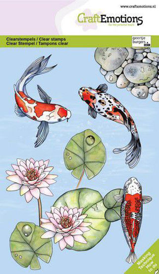 CraftEmotions clearstamps A6 - Koi GB Dimensional stamp